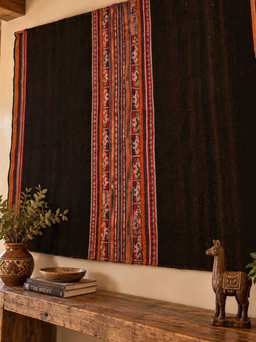 Antique Andean Textile Tapestry – Handwoven Indigenous Wall Hanging – Authentic